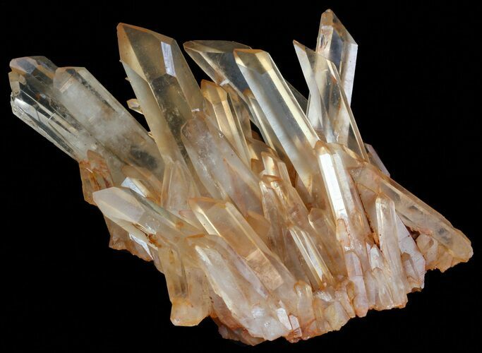 Tangerine Quartz Crystal Cluster - Madagascar #58877